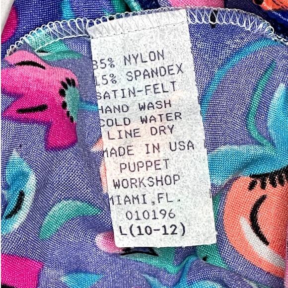 80's Vintage Purple Floral Bikini Girls size 10 - Picture 2 of 2